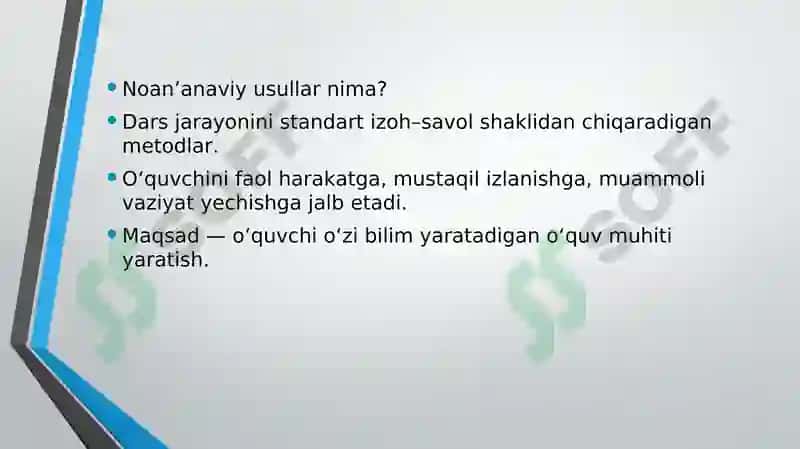 Biologiya darslarida noan’anaviy usullarni qo’llash metodologiyasi 3