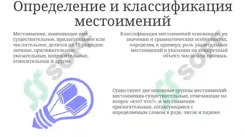 Определение и классификация местоимений 3