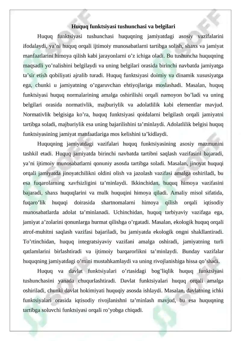 Huquq funktsiyalari tushunchasi va turlari 3