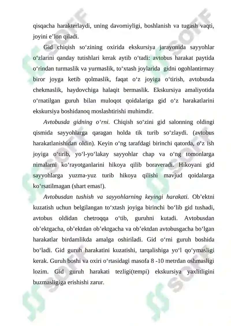 Ekskursiyani olib borish texnikasi 3