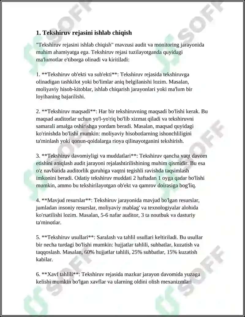 AUDITORLIK TEKSHIRUVINI REJALASHTIRISHNING TAMOYILLARI VA BOSQICHLARI 3