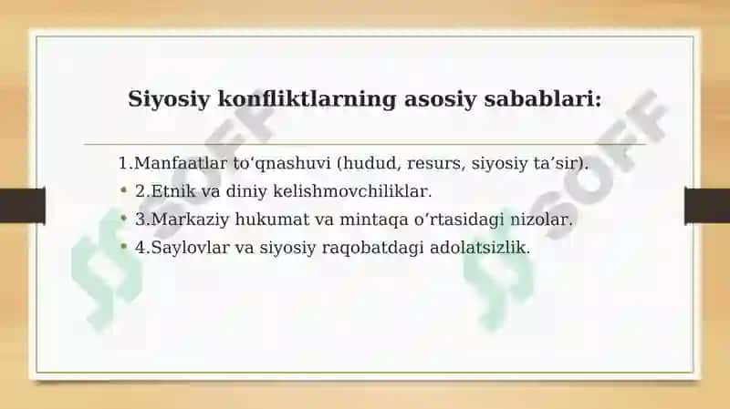 Siyosiy konfliktlar va harbiy urushlarni boshqarish texnologiyalari 3