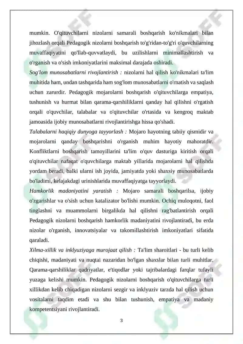 Pedagogik nizolarni boshqarish 3