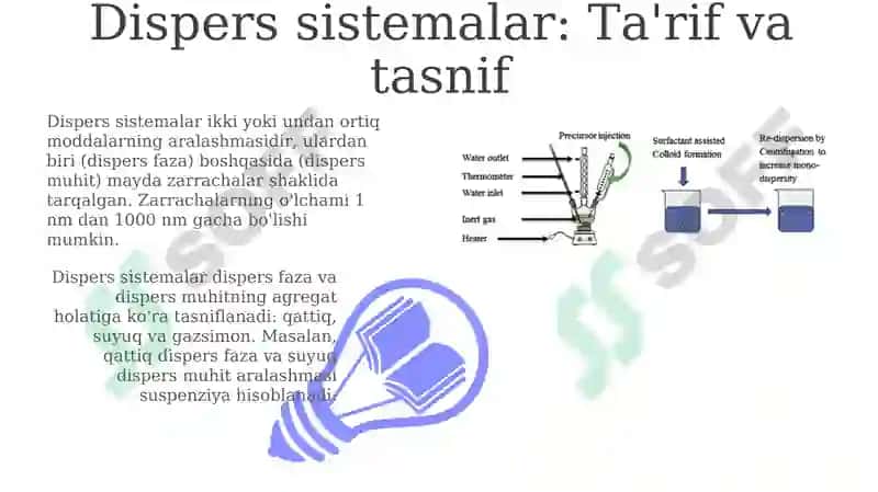 Dispers sistemalar va kolloid sistemalar barqarorligining asoslari 3