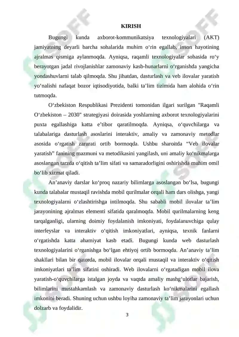 IQTIDORLI TALABALAR KONTENGENTI VA ILMIY TADQIQOT FAOLIYATINI HISOBOTLARINI SHAKLLANTIRISH UCHUN WEB ILOVA ISHLAB CHIQISH 3