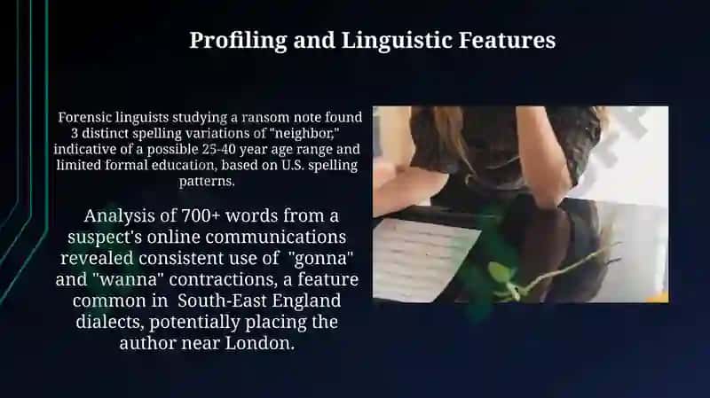 Linguistics forensic examination 3