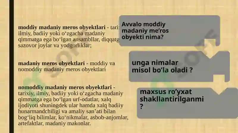 MODDIY MADANIY ME’ROS OBYEKTLARINI NOBUD QILISH 3