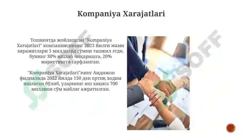 Kompaniya Xarajatlari 3