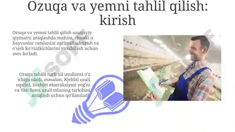 Oziq-ovqat va ozuqa tahlili 3