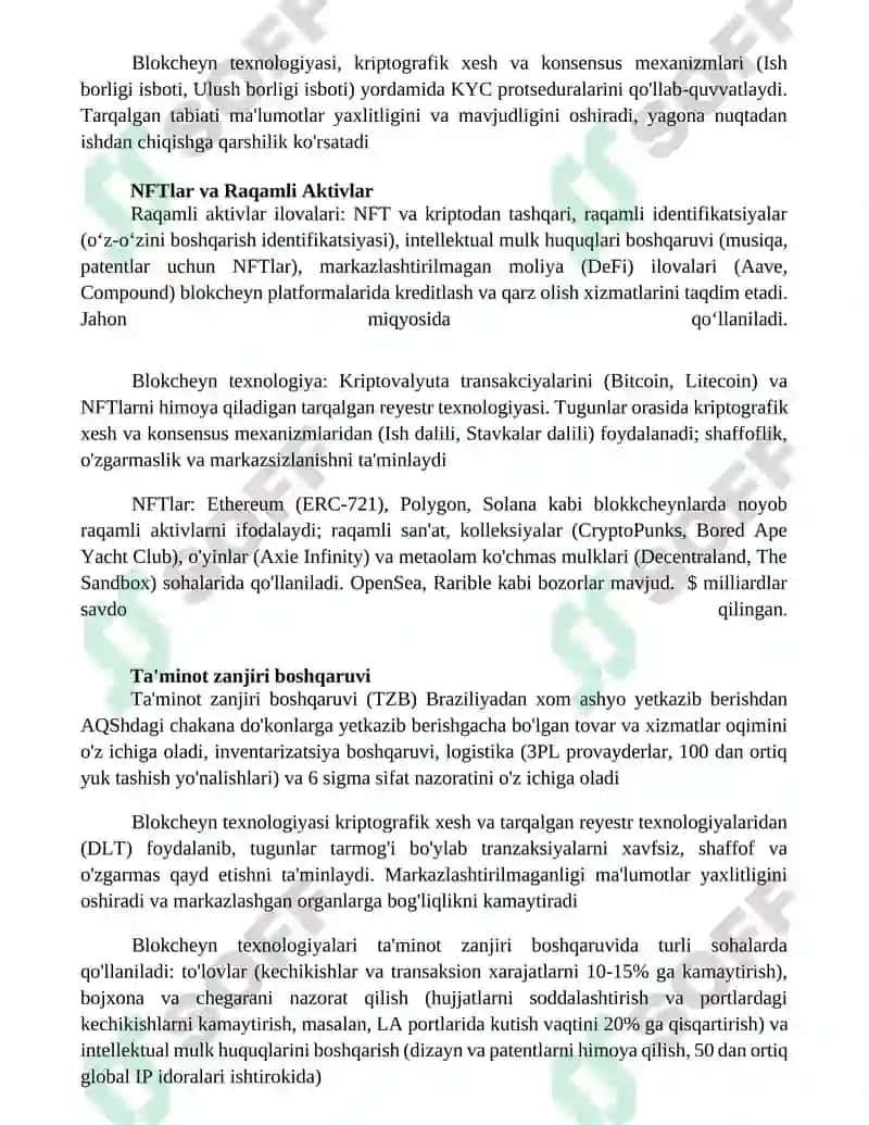 Blokcheyn texnalogiyasi va uning qoʻlanilishi 3