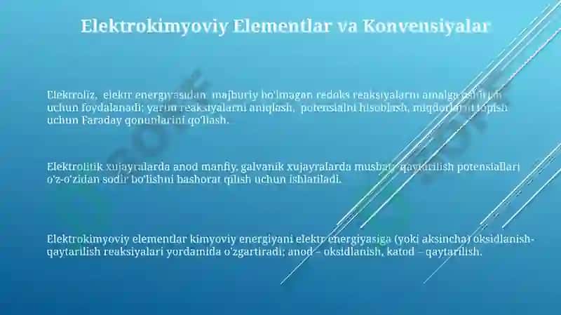 Elektrolizga oid masalalar yechish metodikasi 3