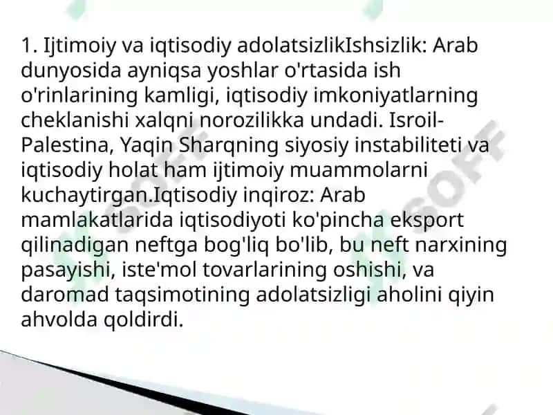 21-Asr boshlarida Arab davlatlarida siyosiy vaziyat 3