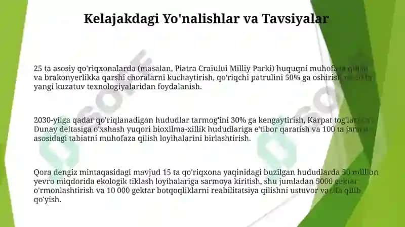 Respublikada muhofaza etiladigan tabiiy hududlar va ularning atrof-muhit muhofazasidagi o‘rni 3