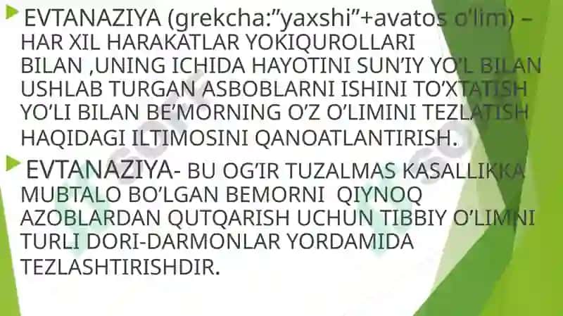 Evtanaziya muammolari 3