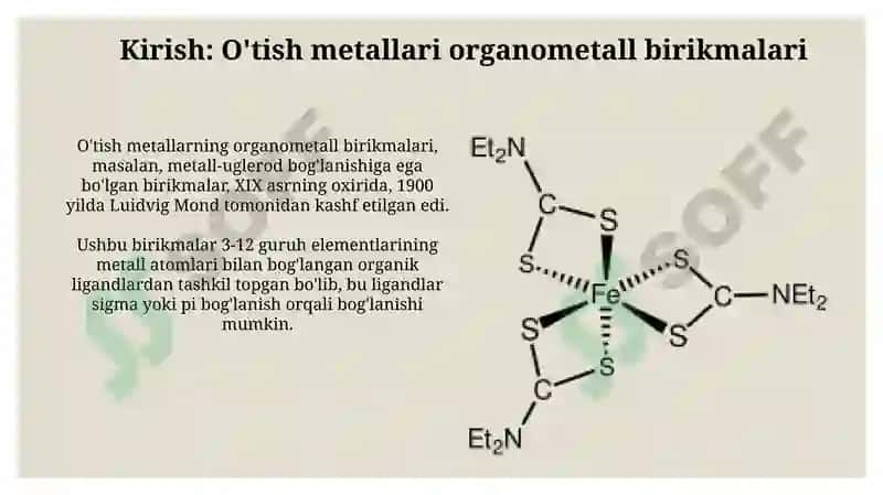 Oraliq metallarning hosil qilgan organik birikmalari 3