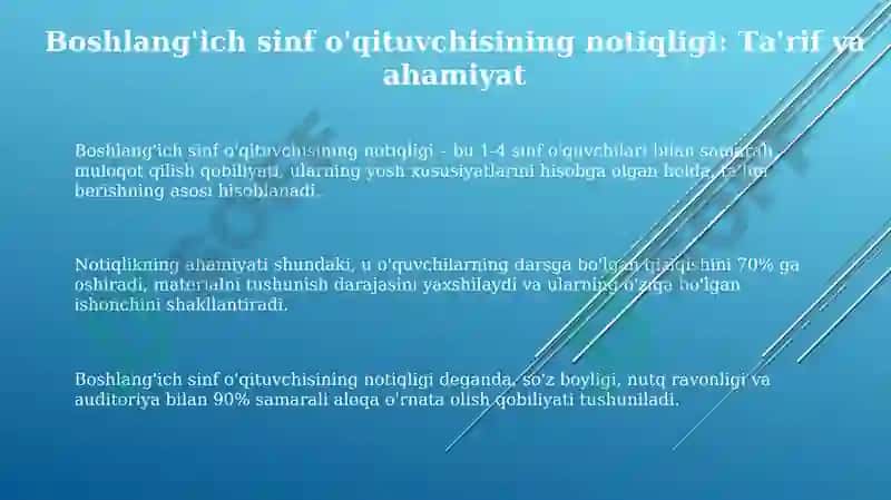 Boshlang'ich Sinf O'qituvchisining Notiqligi 3