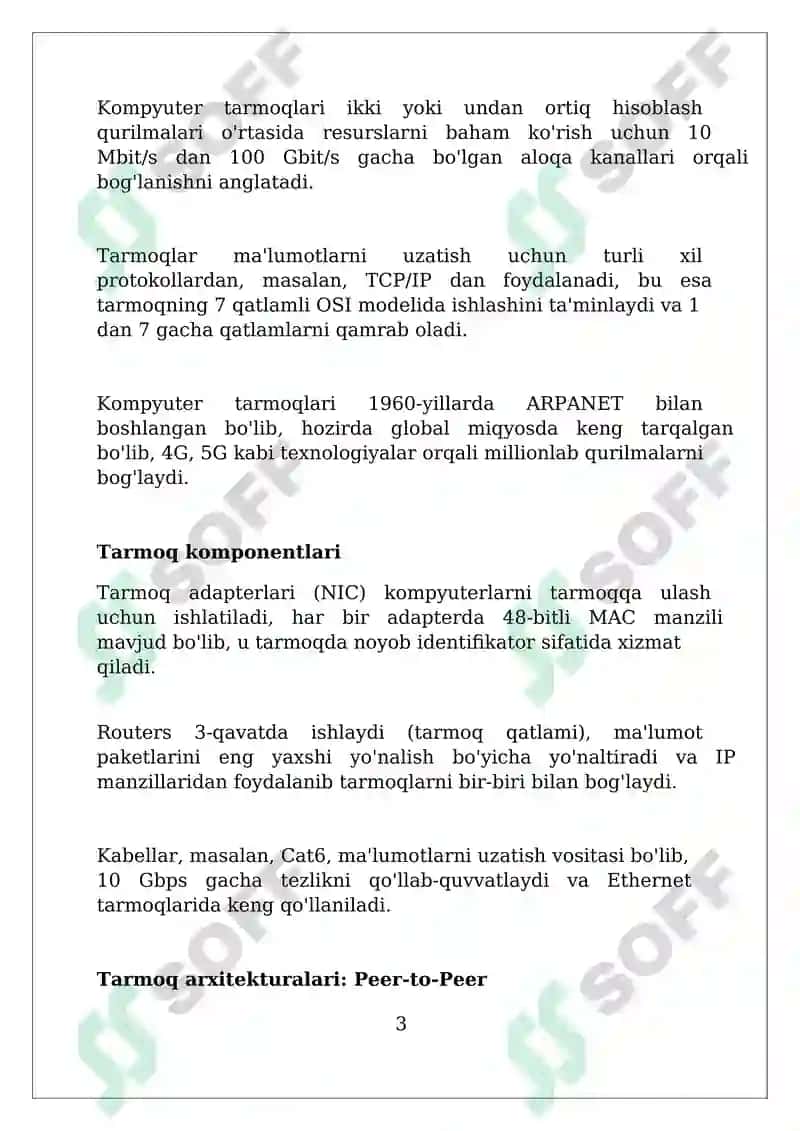 Kompyuter tarmoqlarining asosiy turlari 3