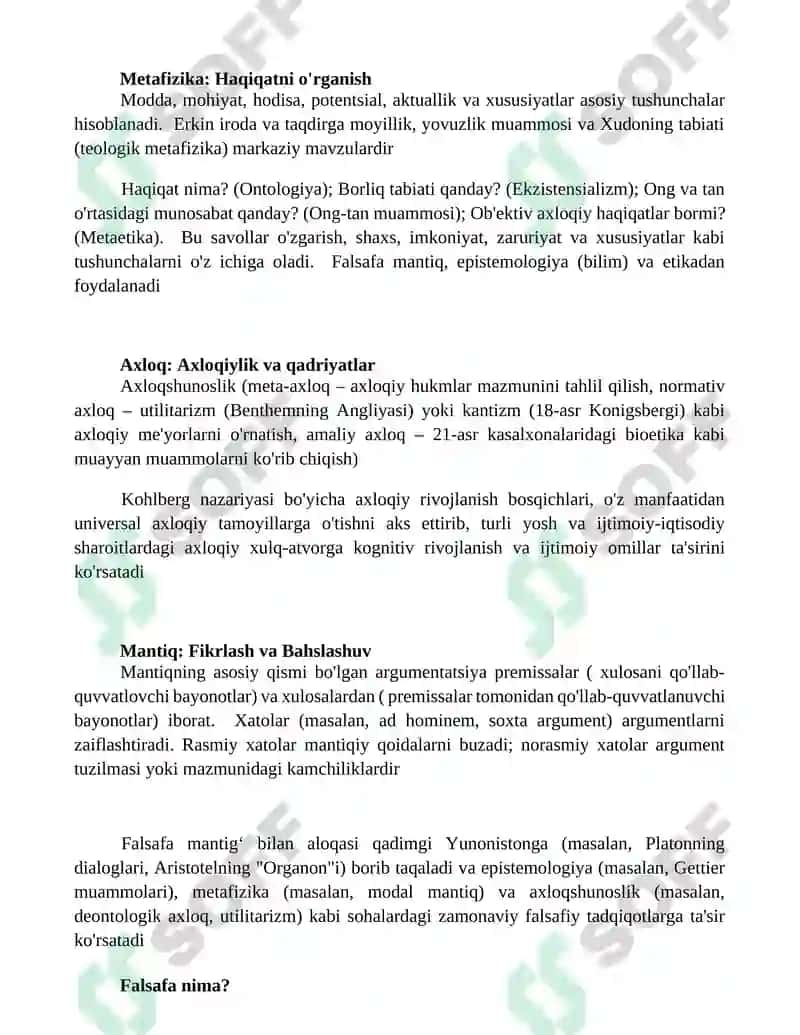Falsafaning asosiy tushunchalari va predmeti 3