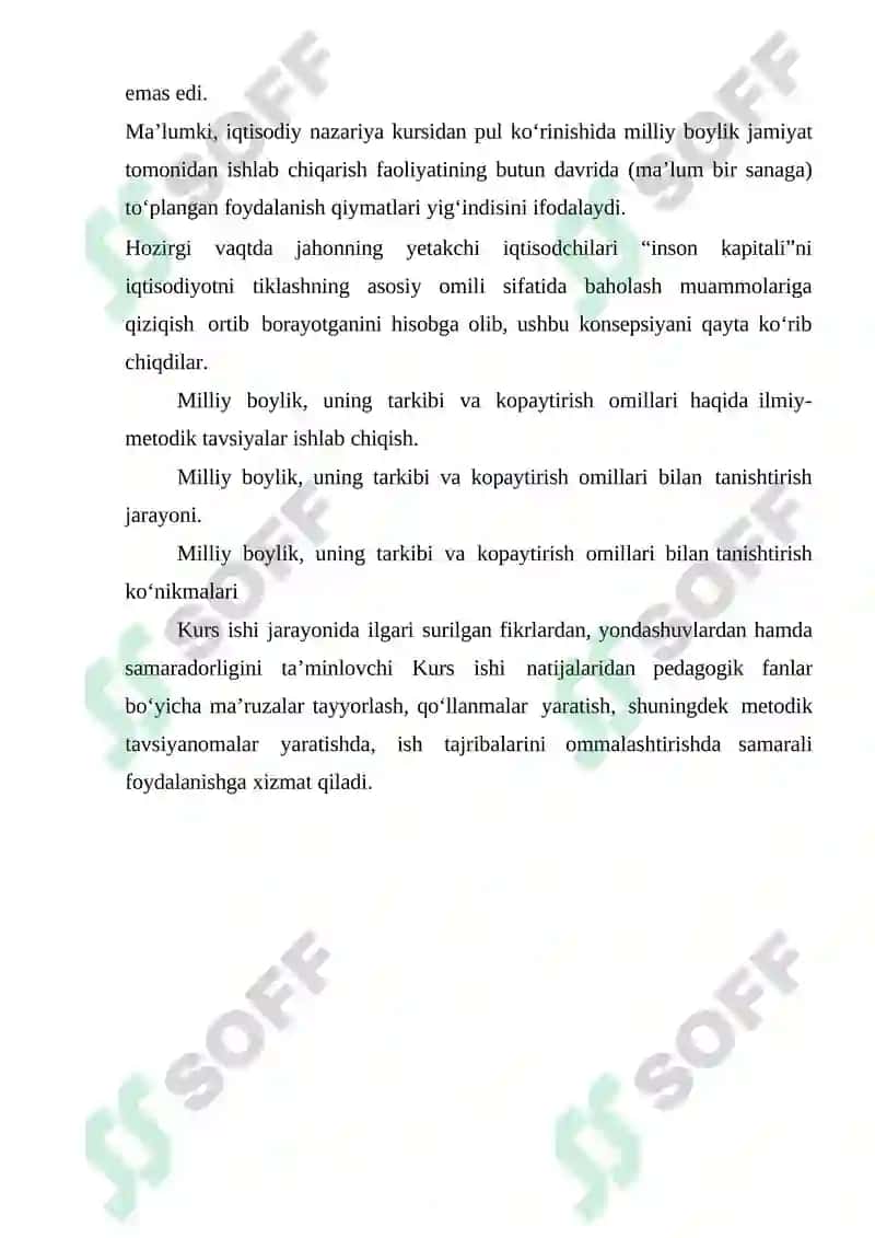 Milliy boylik mohiyati, tarkibi va ko'paytirish yo'llari 3