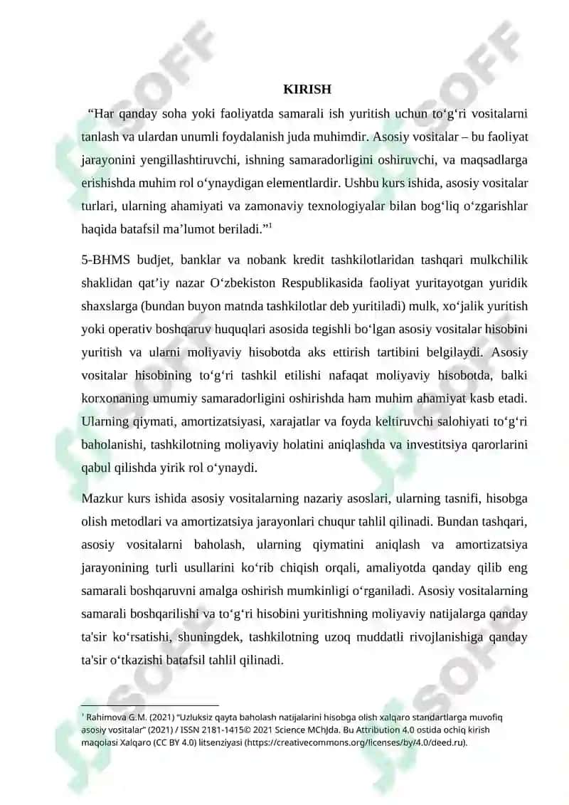 “ASOSIY VOSITALAR HISOBI” NOMLI 5-BHMS VA UNING MAZMUNI 3