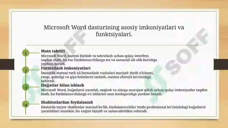 Microsoft Word dasturi 3