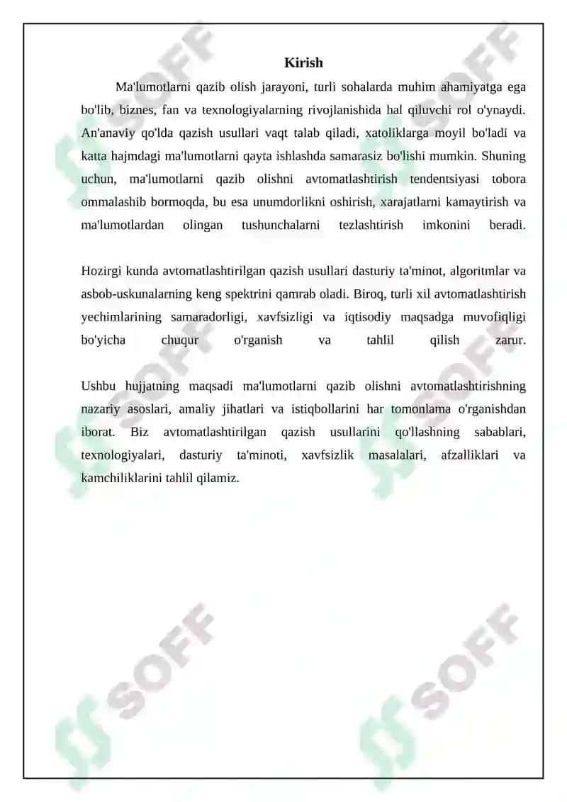 Ekstraksiyalash jarayonini avtomatlashtirish 3
