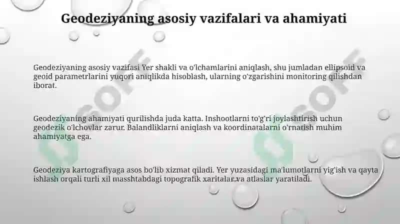 Geyodezoyaning vazifalari va ahamiyati 3