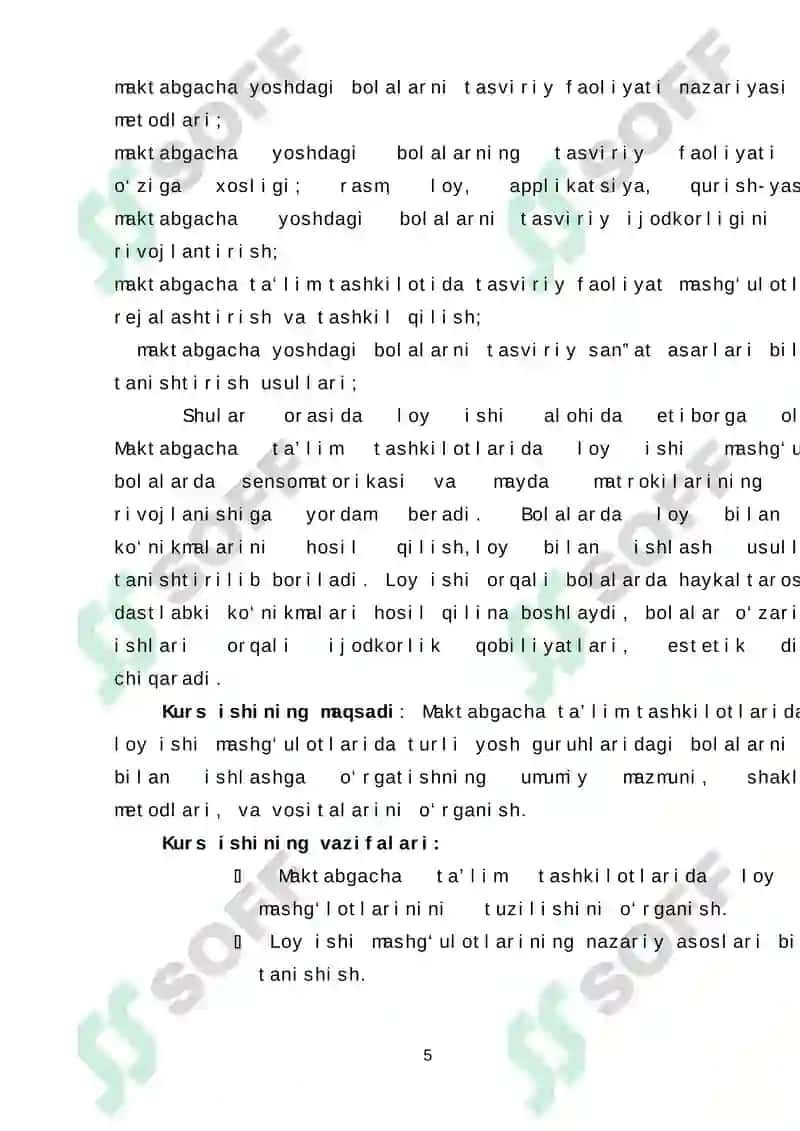 Maktabgacha taʼlim tashkilotlarida loy ishi mashgʻulotlari 3