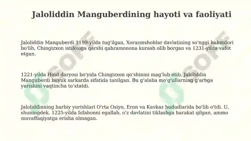 Jaloliddin Manguberdi-Vatan himoyachisi 3