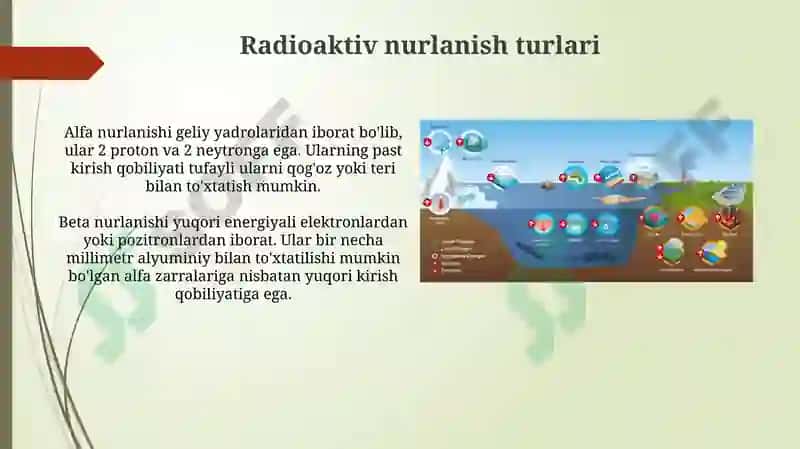 Radioaktiv nurlanish turlari 3
