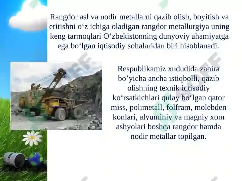 Rangdor va qora metallurgiya 3