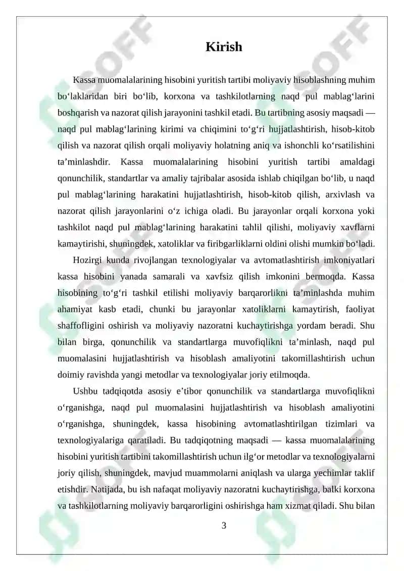 Kassa muomalalarining hisobini yuritish tartibi 3