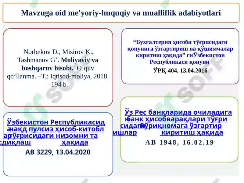 Pulmablag‘lari va Valyuta Operatsiyalari Hisobi 3