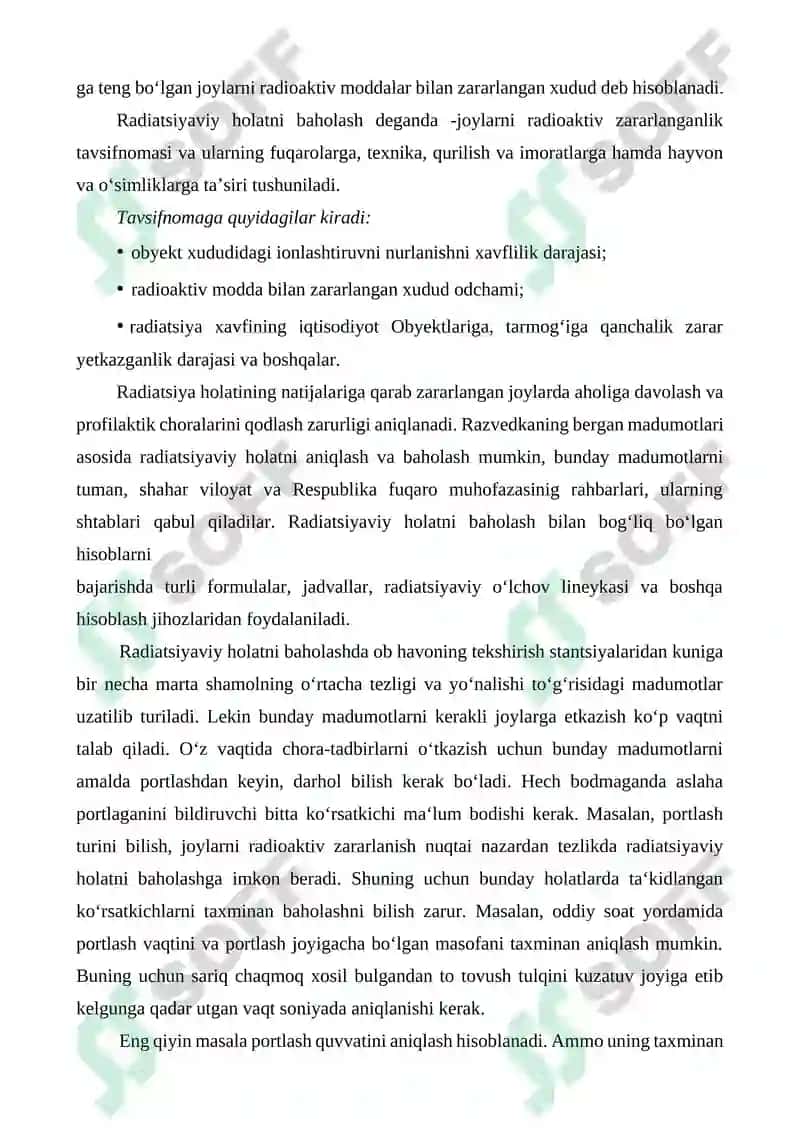 RADIOKTIV NURLANISHLARGA QARSHI KURASH CHORA-TADBIRLARI, O‘LCHASH ASBOBLARI 3