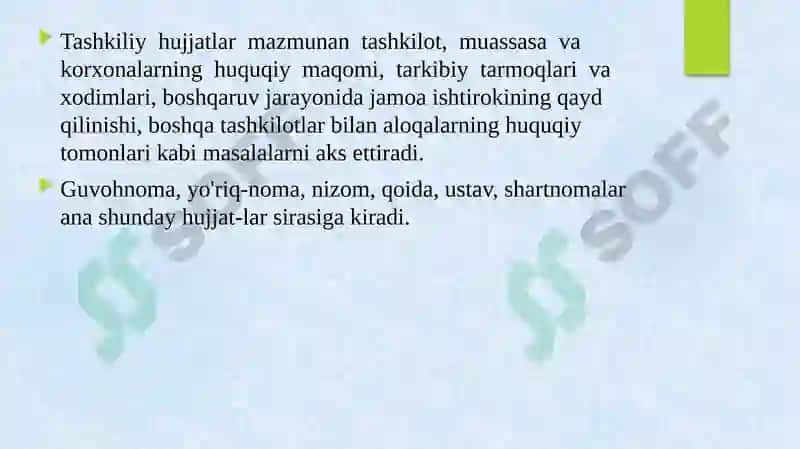 Tashkiliy hujjatlar va ularning ahamiyati 3