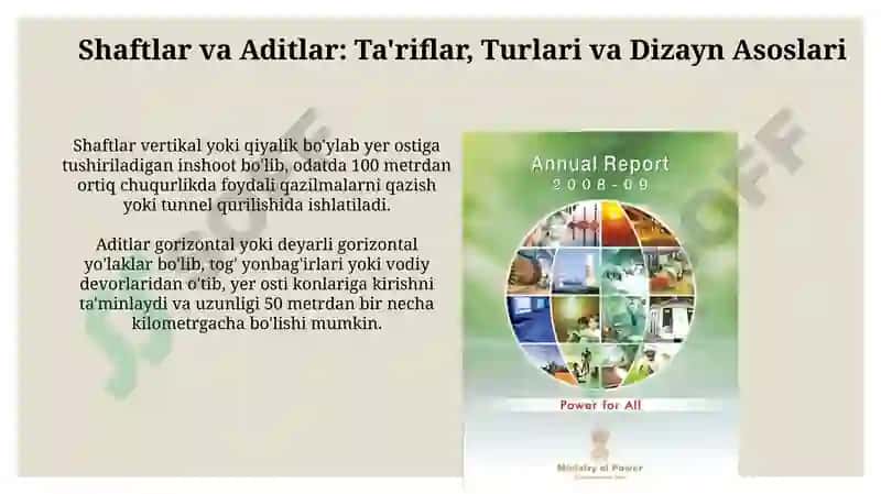Shaftlar va Aditlar: Turlari, Tuzilishi va Joylashtirish Asoslari 3