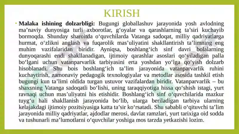 Boshlang‘ich sinflar davatanparvarlik ruhini shakllantirish 3