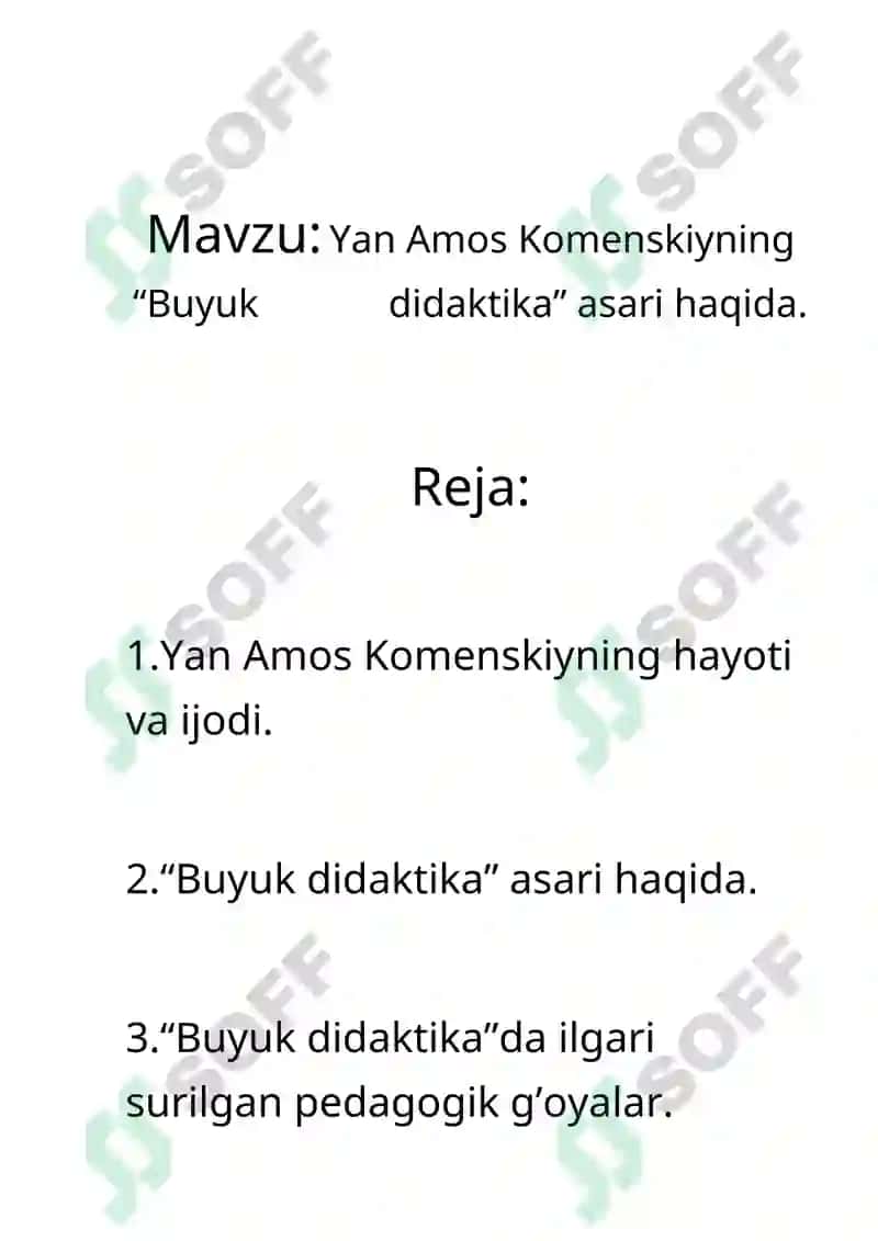 Yan Amos Komenskiyning “Buyuk didaktika” asari haqida 3
