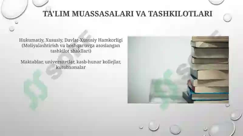 Ta'limni tashkil etish turlari va shakllari 3