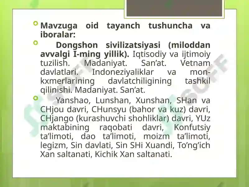 Xitoy va Hindiston sivilizatsiyasi 3