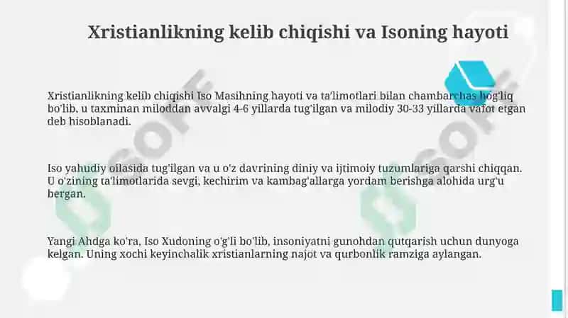 Xristianlik dini tarixi va asosiy g'oyalari 3