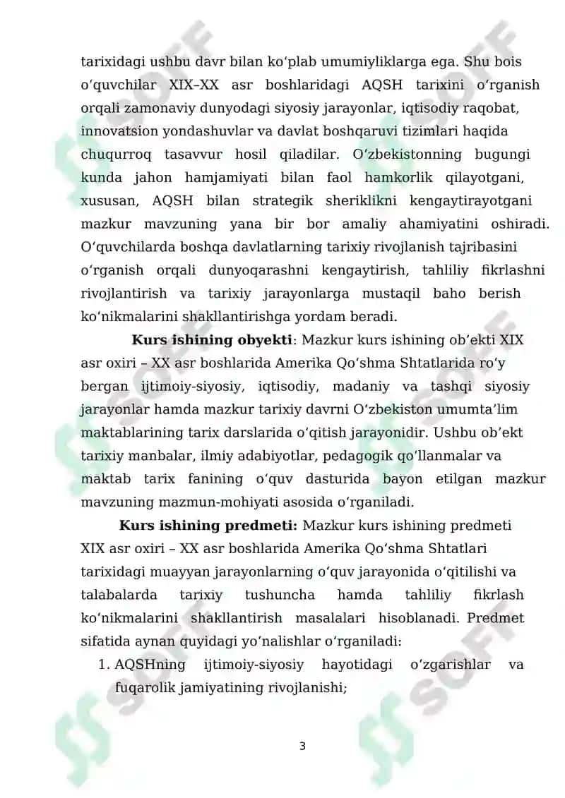 “XIX asr oxiri XX asr boshlarida Amerika Qo‘shma. 3