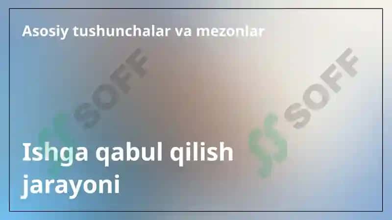 Ishga qabul qilish mezonlari 3