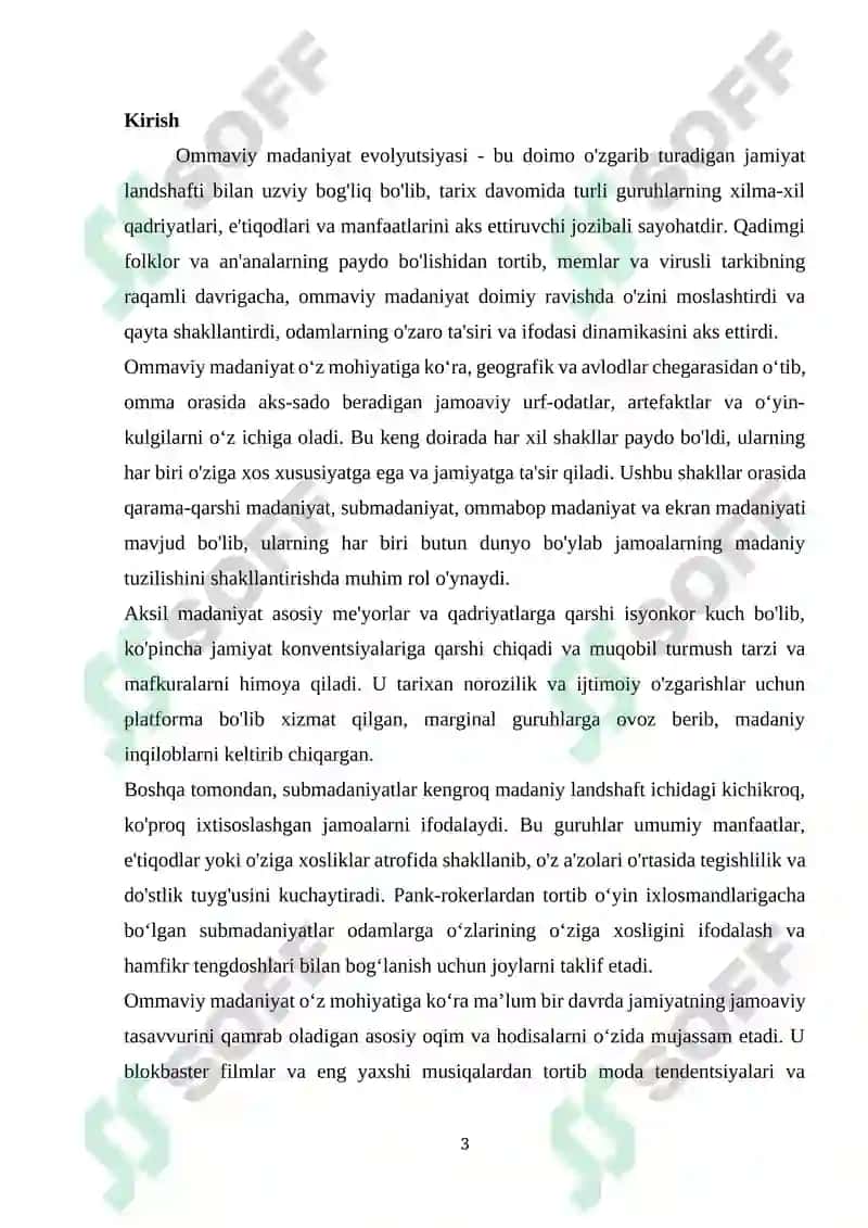 OMMAVIY MADANIYATNING SHAKLLANISH TARIXI UNING TURLARI 3