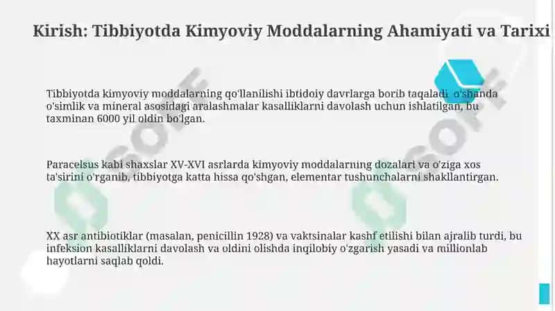 Tibbiyotda Kimyoviy Moddalar 3