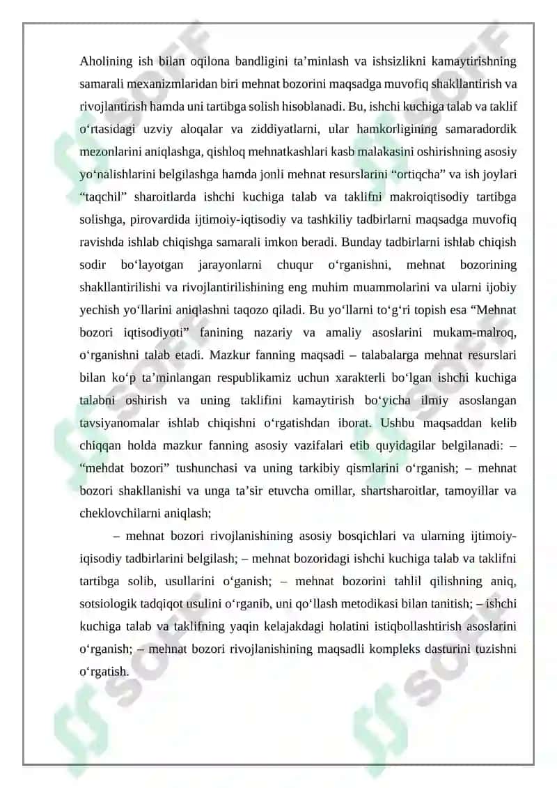 Ishchi kuchi uning bandligi va ishsizliki 3