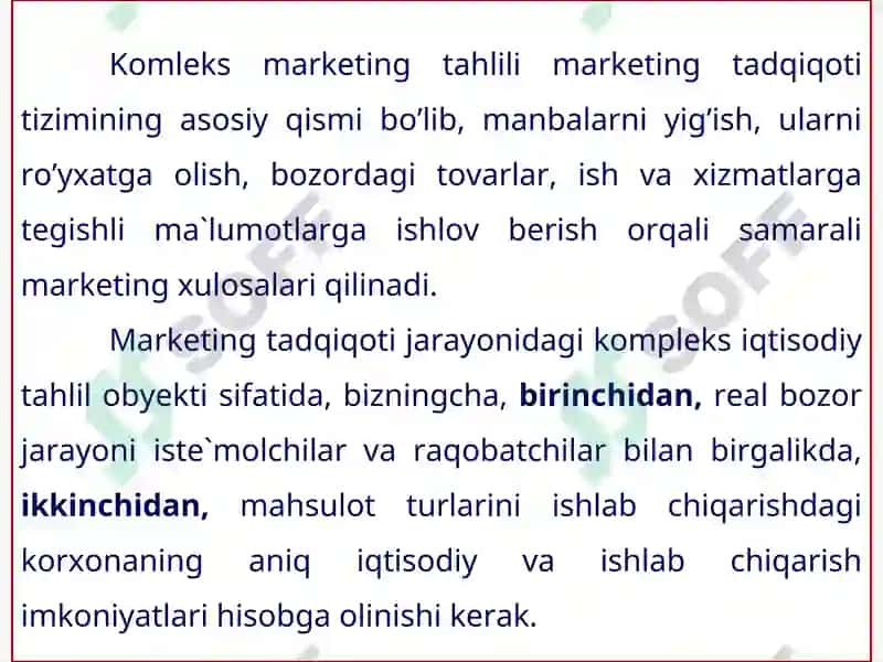 Mahsulot ishlab chiqarish maromiyligi tahlili 3