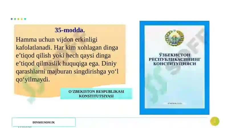 Dinshunoslik fanining predmeti, maqsadi va vazifalari 3