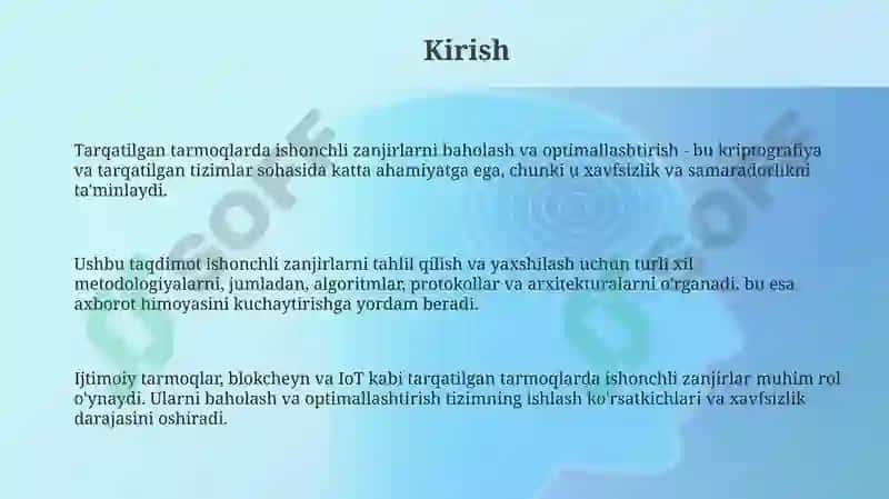 Tarqatilgantarmoqlardacredentialzanjirlarinibaholashvaoptimallashtirishusullari 3