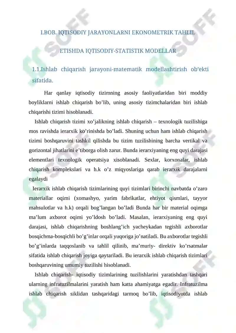Iqtisodiy jarayonlarni ekonometrik tahlil etishda Excel elektron protsessoridan foydalanish 3